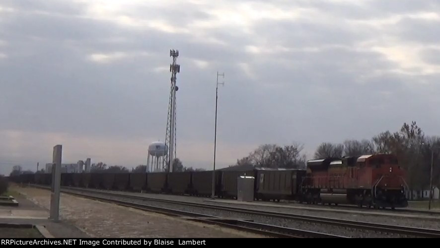 BNSF coal train DPU